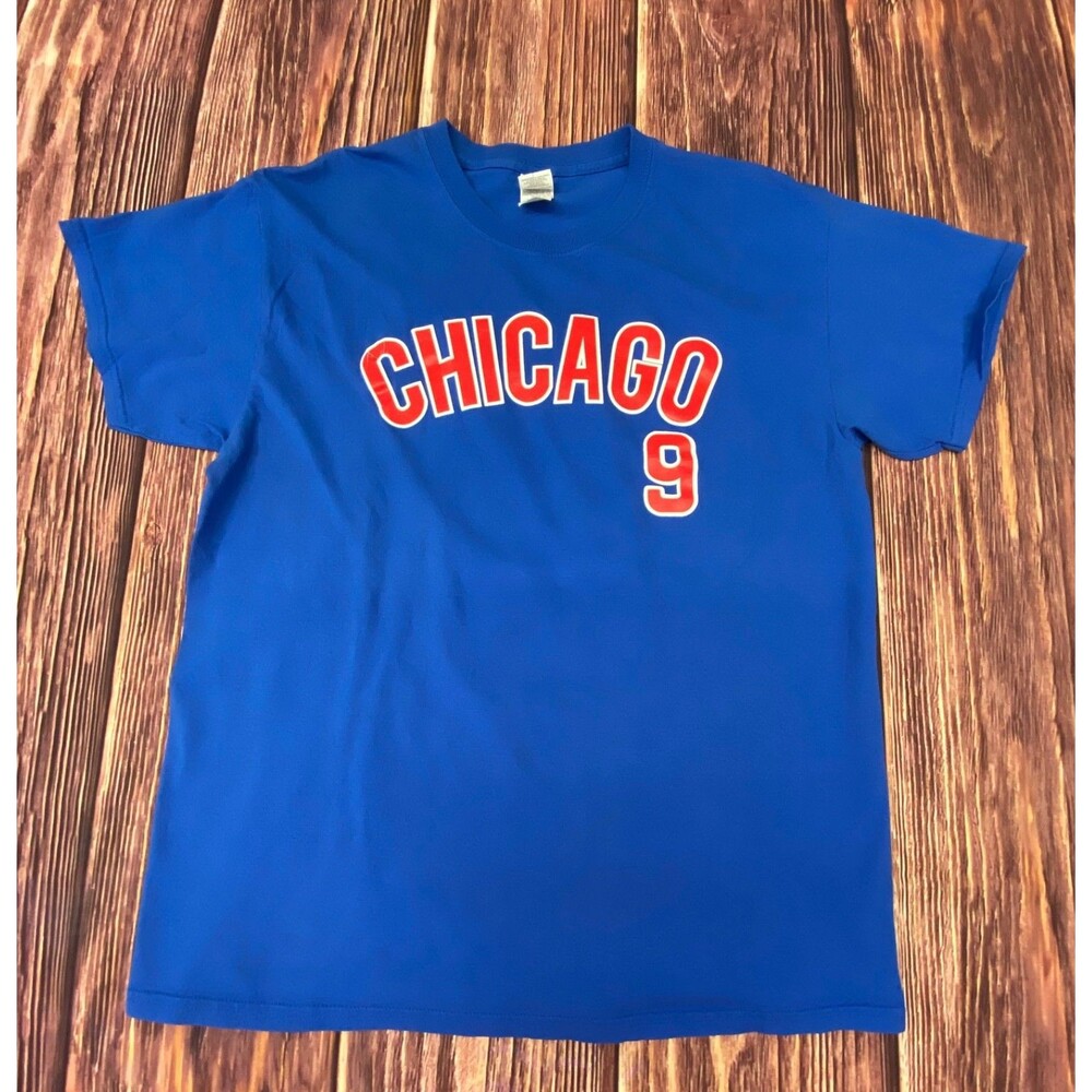 Chicago Cubs Javier Baez #9 T-Shirt Men’s Large Gildan Blue